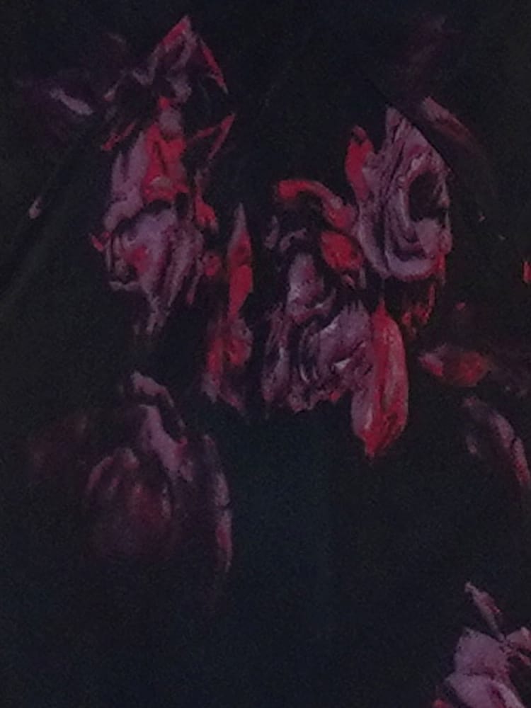 Religion Red Lily Column Bias Cut Maxi Dress In Dark Floral Fade Print - Image 6 of 6