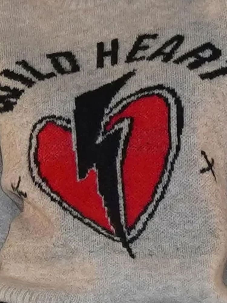 Religion Beige Wild Heart Crew Neck Jumper - Image 6 of 6 Religion Beige Wild Heart Crew Neck Jumper - Image 6 of 6