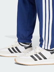adidas Blue Essentials 3-Stripes French Terry Cuffed Joggers - Image 4 of 5