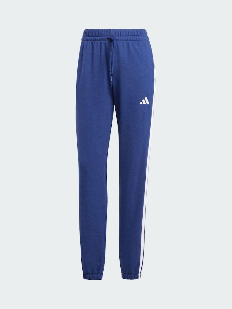 adidas Blue Essentials 3-Stripes French Terry Cuffed Joggers - Image 5 of 5 adidas Blue Essentials 3-Stripes French Terry Cuffed Joggers - Image 5 of 5