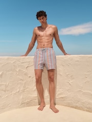 Multi Stripe Seersucker 5 Inch Swim Shorts - Image 2 of 6