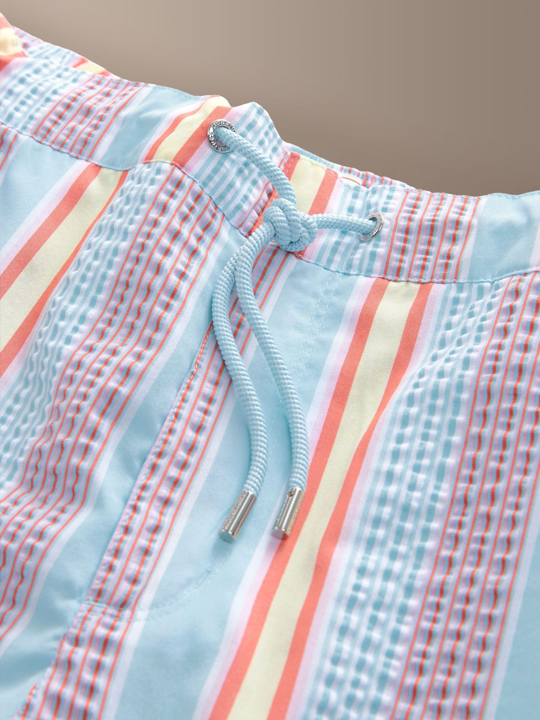 Buy Multi Stripe Seersucker 5 Inch Swim Shorts from Next USA