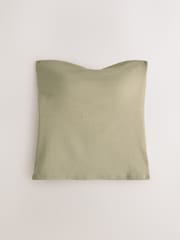 Green/Yellow Hidden Support Cotton Rib Bandeau Bra Top - Image 7 of 9