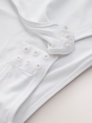 White Hidden Support Micro Bra Bodysuit - Image 2 of 4