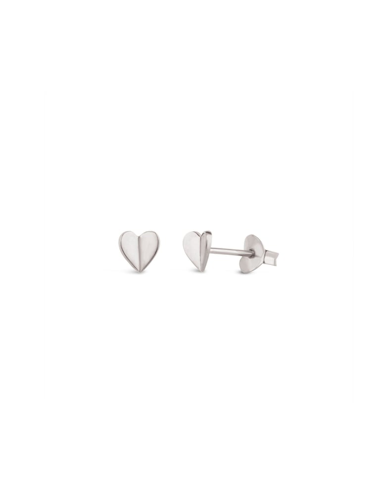 Dinny Hall Plated Bijou Folded Heart Studs Earrings - Obraz 2 z 3