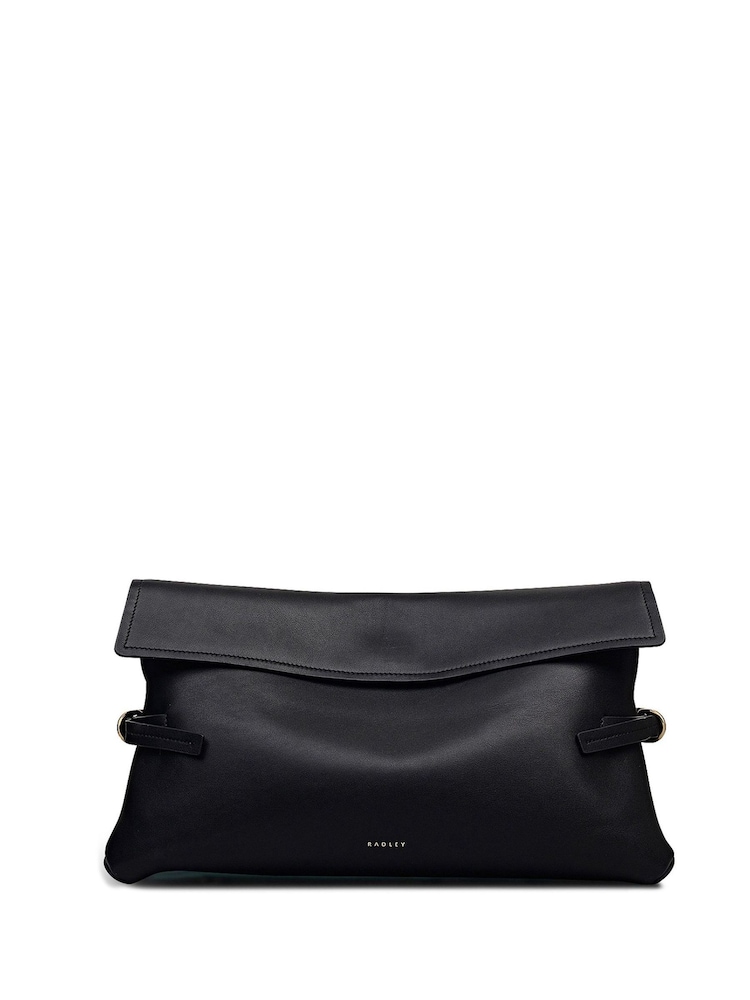 Radley Fleet Street Large Flapover Black Clutch - Image 1 of 5