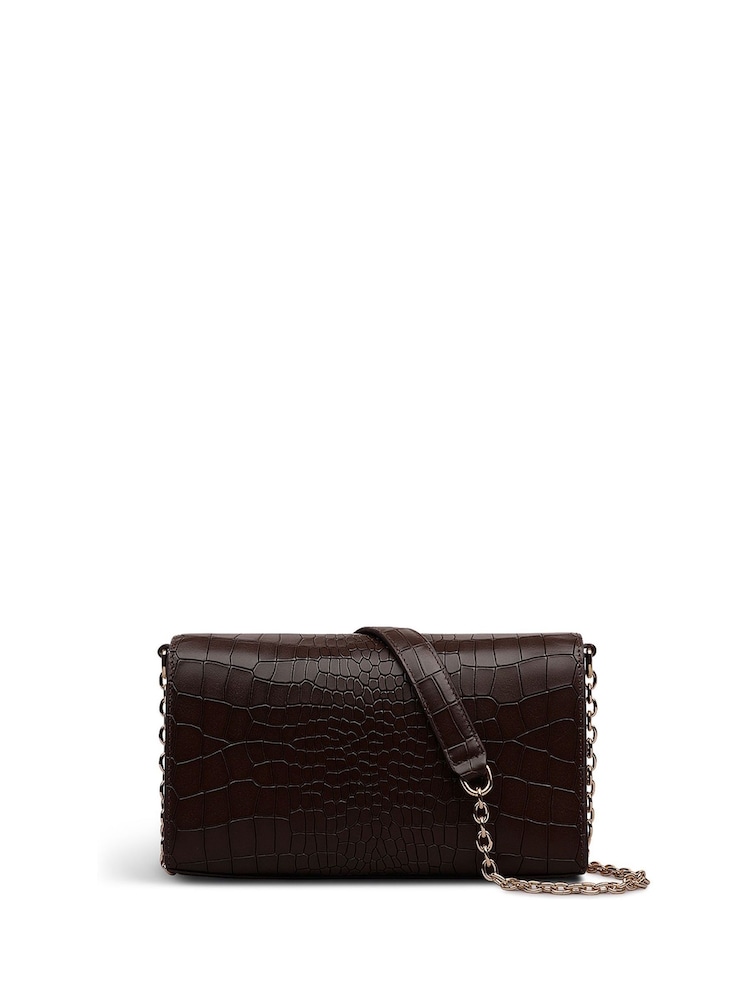 Radley The Rathbone - Faux Croc Micro Flapover Cross-Body Brown Bag - Image 2 of 5 Radley The Rathbone - Faux Croc Micro Flapover Cross-Body Brown Bag - Image 2 of 5
