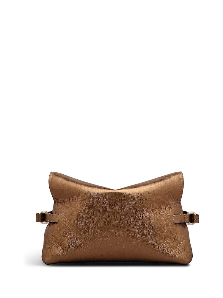Radley Fleet Street Metallic Medium Flapover Clutch - Image 2 of 6