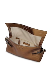 Radley Fleet Street Metallic Medium Flapover Clutch - Image 3 of 6