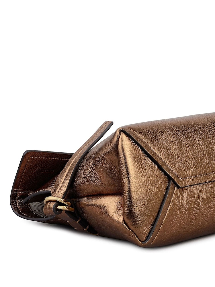 Radley Fleet Street Metallic Medium Flapover Clutch - Image 6 of 6