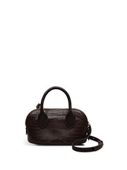 Radley The Muriel - Faux Croc Micro Ziptop Brown Grab Bag - Image 1 of 6