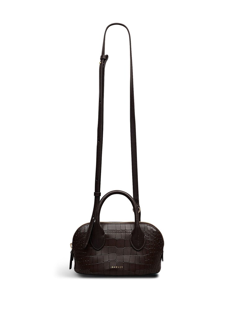 Radley The Muriel - Faux Croc Micro Ziptop Brown Grab Bag - Image 2 of 6