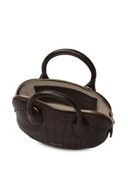 Radley The Muriel - Faux Croc Micro Ziptop Brown Grab Bag - Image 4 of 6
