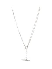 Plateado - Dinny Hall Tone Thalassa T-Bar Lariat Necklace - Imagen 1 de 5
