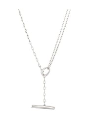 Plateado - Dinny Hall Tone Thalassa T-Bar Lariat Necklace - Imagen 2 de 5