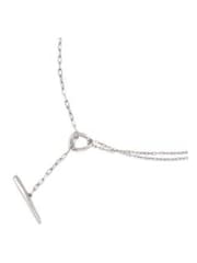 Plateado - Dinny Hall Tone Thalassa T-Bar Lariat Necklace - Imagen 3 de 5