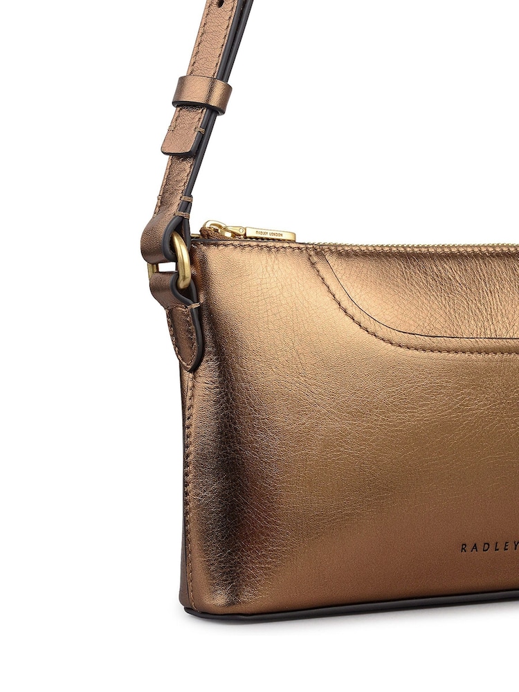 Radley Pockets - Metallic Mini Ziptop Ew Shoulder Bag - Image 4 of 4 Radley Pockets - Metallic Mini Ziptop Ew Shoulder Bag - Image 4 of 4