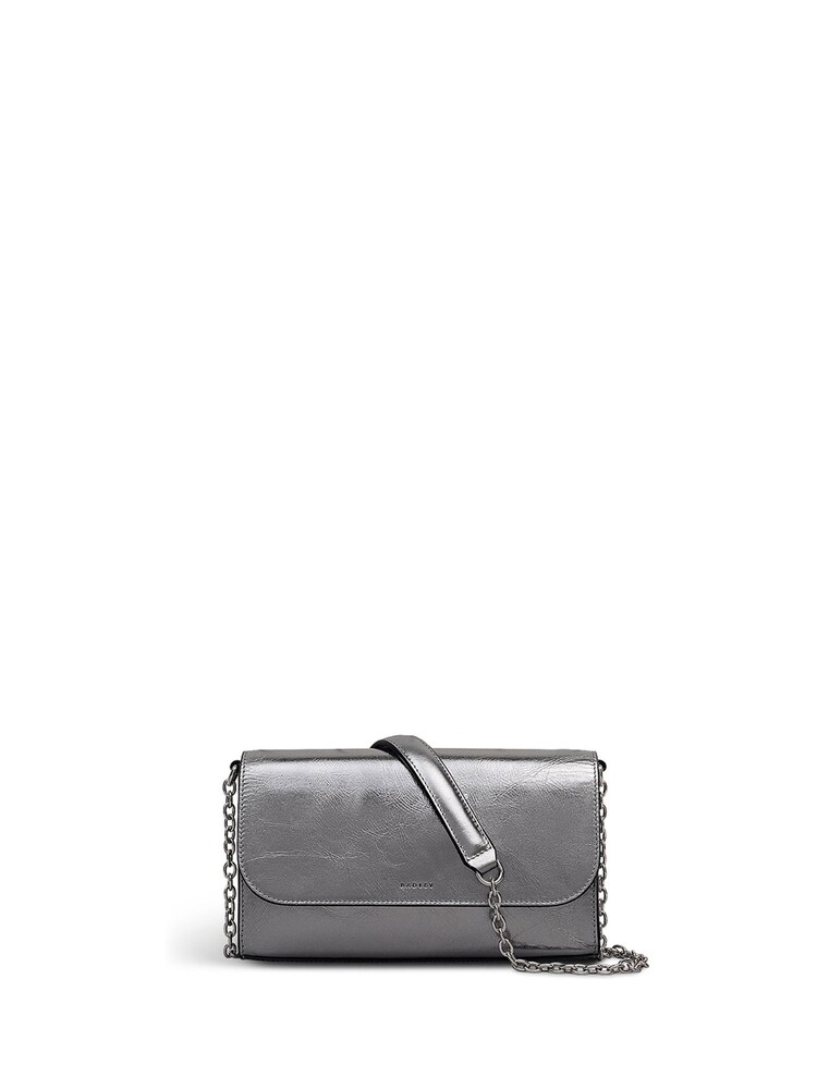 Radley Silver The Rathbone - Metallic Micro Flapover Cross-Body Bag - Image 1 of 5