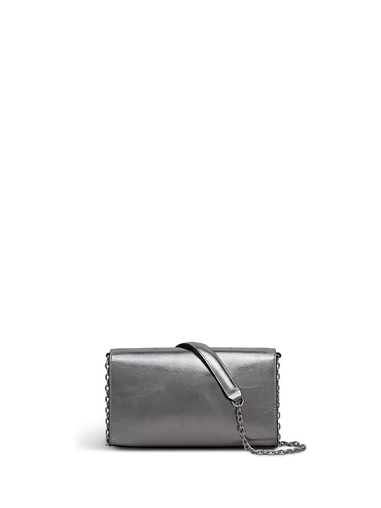 Radley Silver The Rathbone - Metallic Micro Flapover Cross-Body Bag - Image 2 of 5