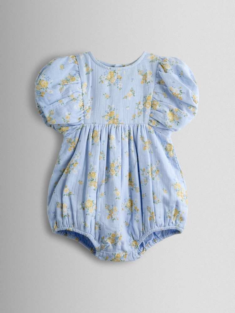 JoJo Maman Bébé Blue Rompersuit - Image 2 of 5 JoJo Maman Bébé Blue Rompersuit - Image 2 of 5