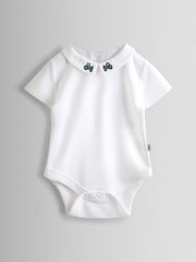 JoJo Maman Bébé White Embroidered Collar Body - Image 1 of 3