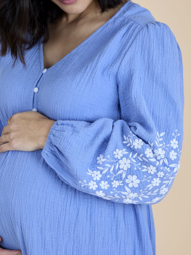 JoJo Maman Bébé Blue Dress - Image 5 of 5