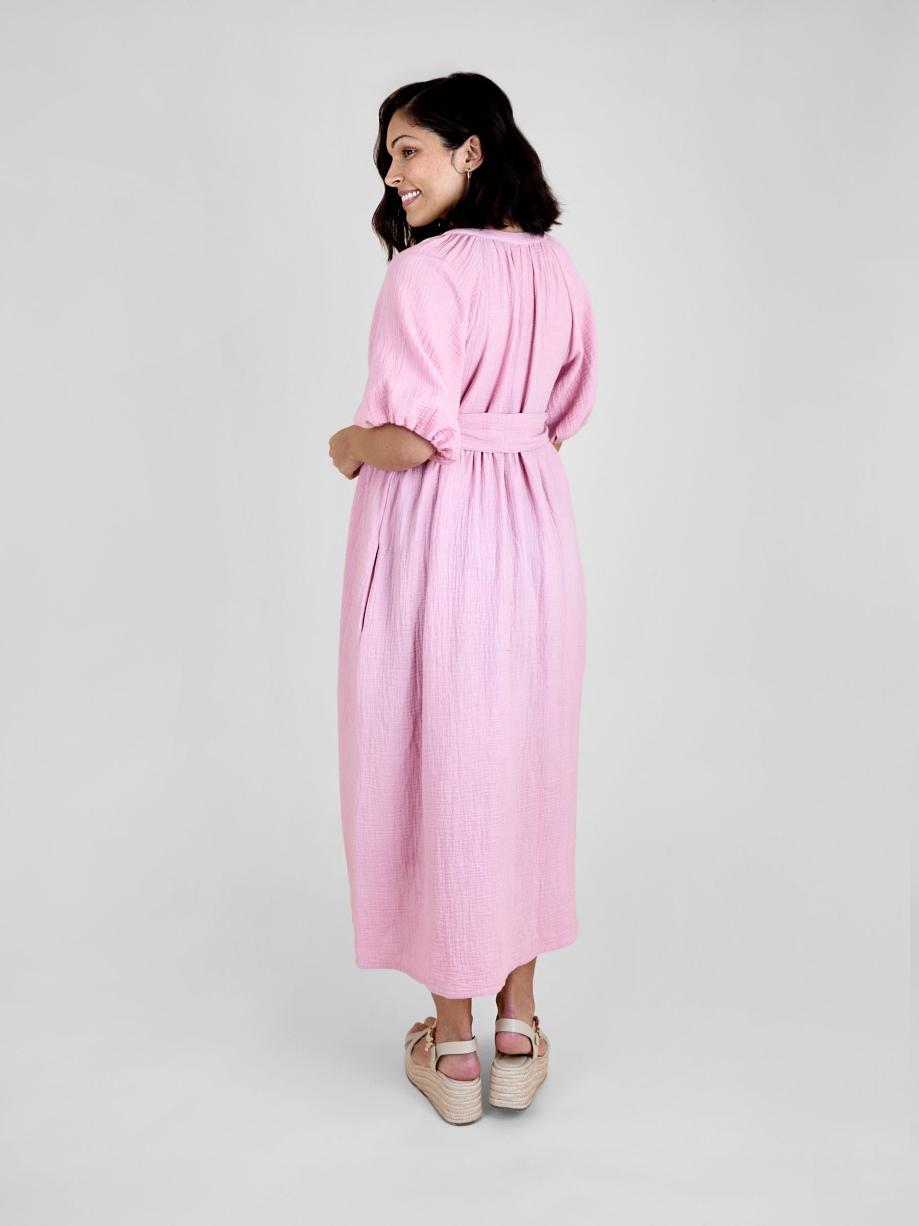 Buy JoJo Maman Bébé Rose Pink Textured Button Through Maternity