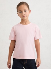 Reiss Pale Pink Belle 3-9 yrs Cotton Crew-Neck T-Shirt - Image 3 of 4