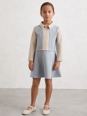 Reiss Pale Blue Marling Dress - Image 2 of 4