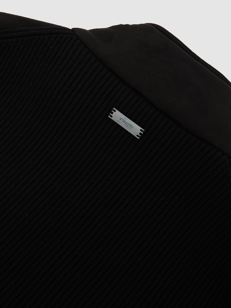 Reiss Bram Quilted Hybrid Zip-Through Jacket - Imagen 8 de 8