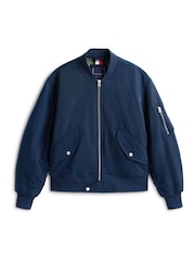 Tommy Hilfiger Blue Water Repellent Relaxed Bomber Jacket - Image 2 of 5