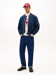 Tommy Hilfiger Blue Water Repellent Relaxed Bomber Jacket - Image 3 of 5
