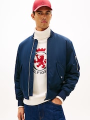 Tommy Hilfiger Blue Water Repellent Relaxed Bomber Jacket - Image 5 of 5