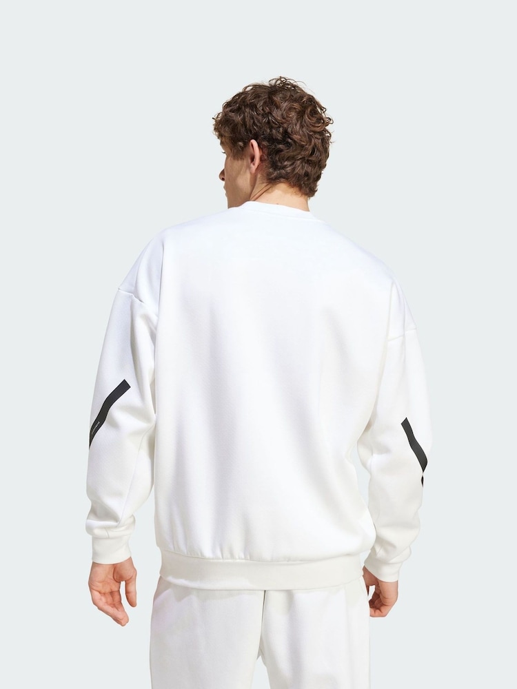 adidas White New Z.N.E. Sweatshirt - Image 2 of 5