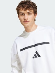adidas White New Z.N.E. Sweatshirt - Image 4 of 5