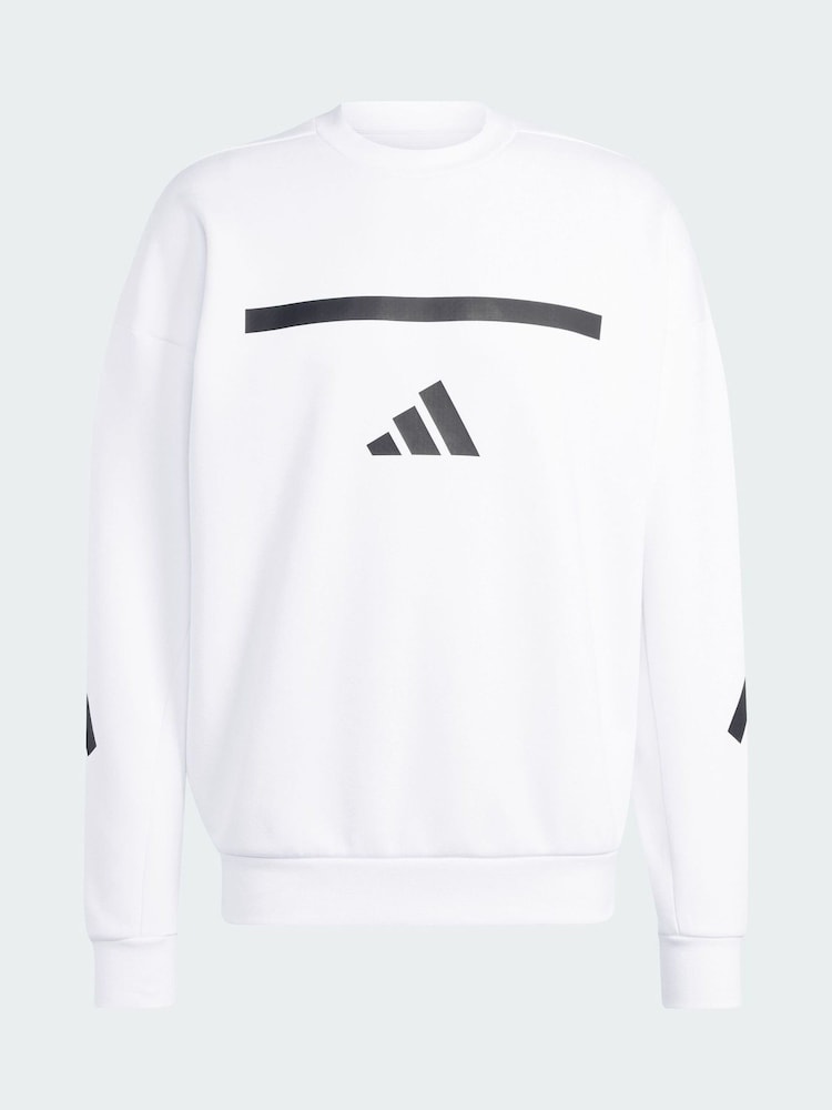 adidas White New Z.N.E. Sweatshirt - Image 5 of 5