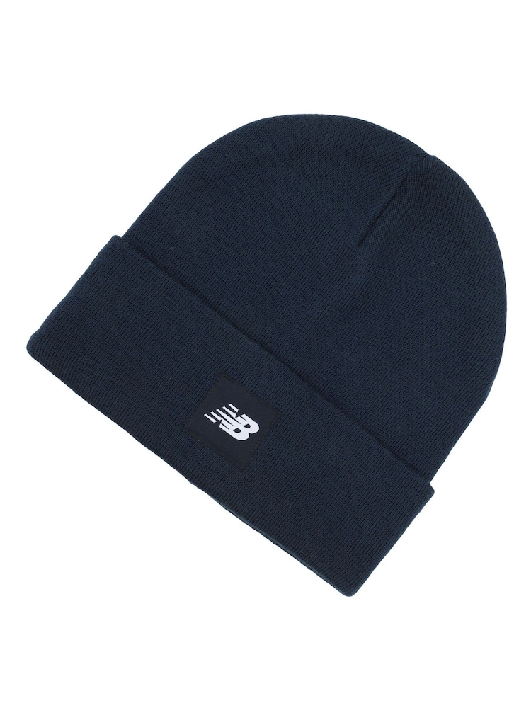 New Balance Blue Flying NB Knit Cuffed Beanie - Image 1 of 3 New Balance Blue Flying NB Knit Cuffed Beanie - Image 1 of 3