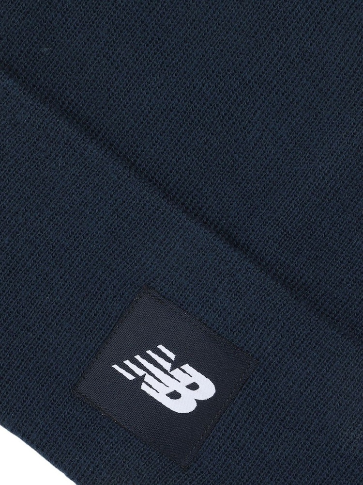 New Balance Blue Flying NB Knit Cuffed Beanie - Image 3 of 3 New Balance Blue Flying NB Knit Cuffed Beanie - Image 3 of 3