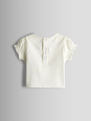 JoJo Maman Bébé Pink Seersucker Stripe Dungarees & T-Shirt Set - Image 3 of 6