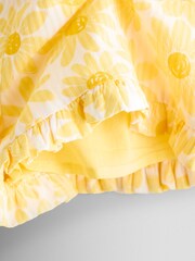 JoJo Maman Bébé Yellow Daisy Square Neck Top & Short Set - Image 7 of 7