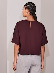 Purple Utility Style Boxy T-Shirt - Image 2 of 8