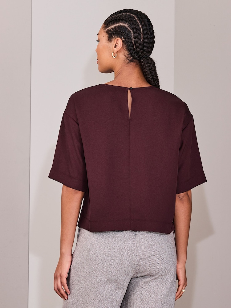 Purple Utility Style Boxy T-Shirt - Image 2 of 8