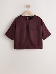 Purple Utility Style Boxy T-Shirt - Image 6 of 8
