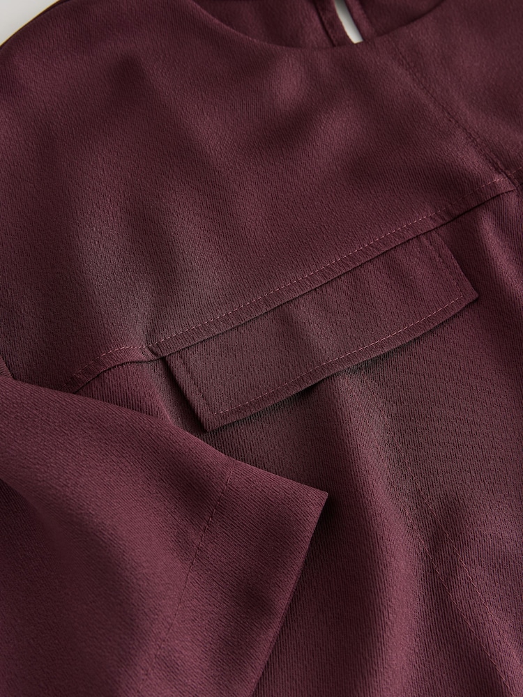 Purple Utility Style Boxy T-Shirt - Image 8 of 8