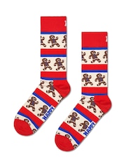 Happy Socks Brown 2 Pack Gingerbread Heart Socks Gift Set - Image 2 of 4