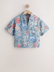 Blue Floral National Trust x Next Short Sleeve Shirt - Image 7 of 9