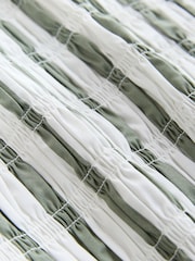 Sage Green Stripe Shirred Top - Image 7 of 8