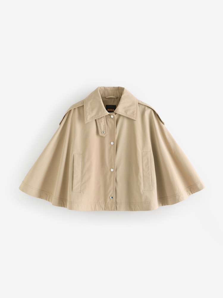BOSS Brown Clari Cropped Trench Coat - Image 1 of 1