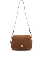 BOSS Brown Beyond Suede Leather Cross-Body Bag - Image 1 of 1