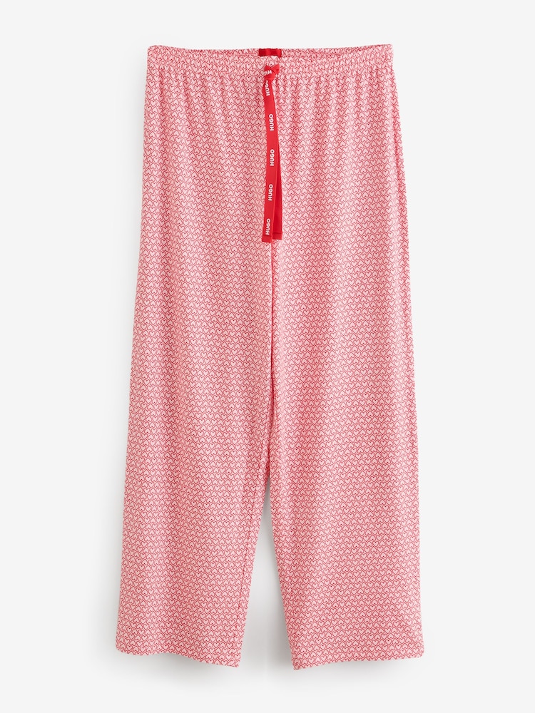 HUGO Pink Stripe Cotton Pyjama Bottoms - Image 1 of 1 HUGO Pink Stripe Cotton Pyjama Bottoms - Image 1 of 1